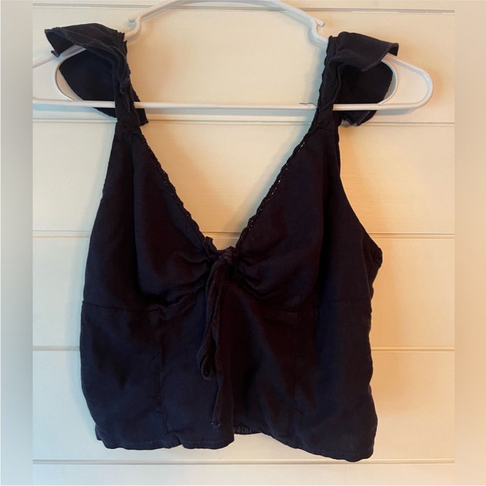 Brandy Melville Ruffle Sleeve Tank Top